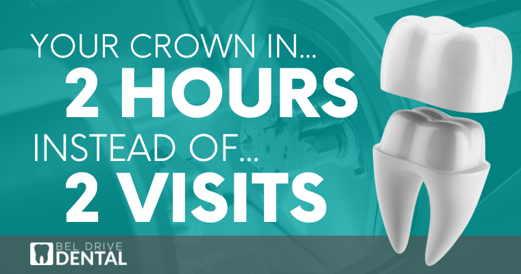 Your crown in 2 hours instead of 2 visits 
