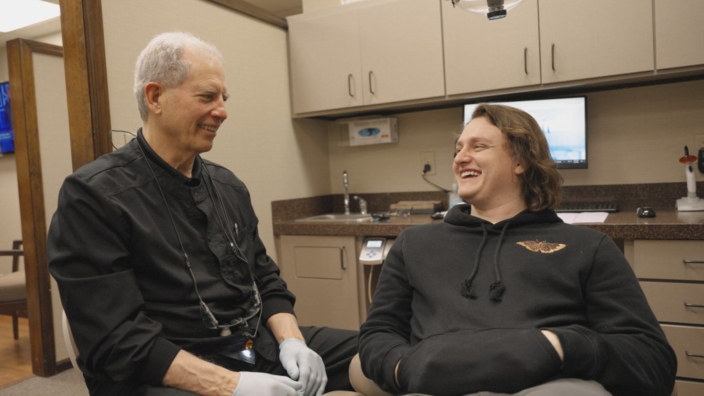 Dr. Jeffrey Nielsen and patient
